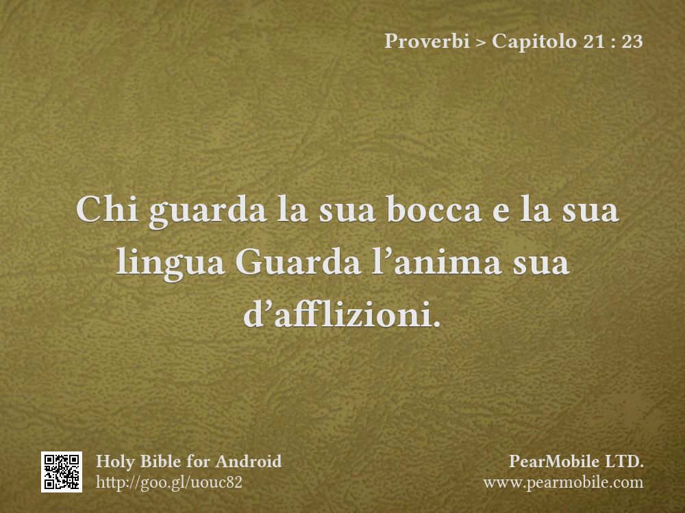 Proverbi, Capitolo 21:23
